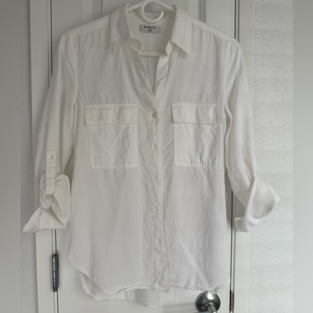 Aritzia Babaton Utility Shirt White